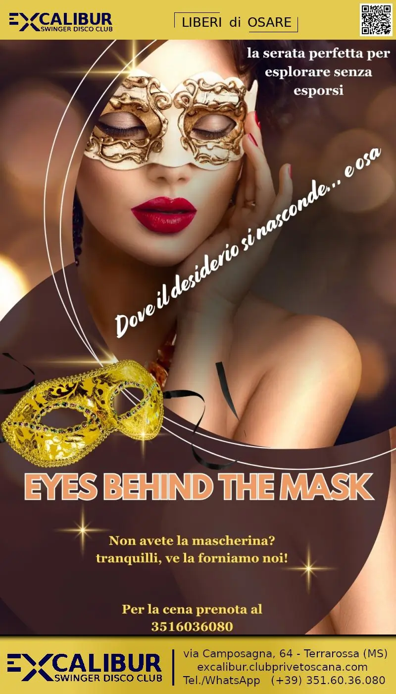 Swinger club prive evento Eyes Behind the Mask